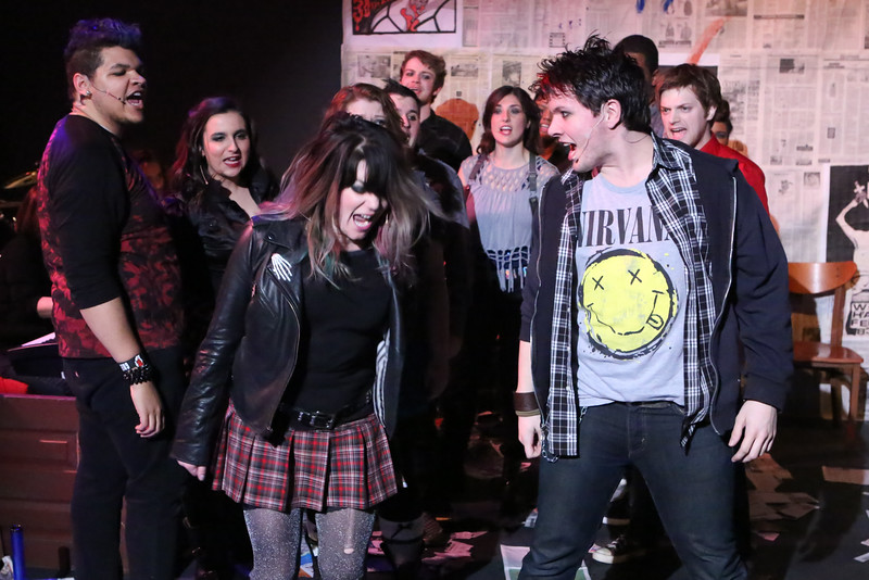 The cast of New Line Theatre's AMERICAN IDIOT, Mar 3 - 26. Photo Credit: Jill Ritter Lindberg 