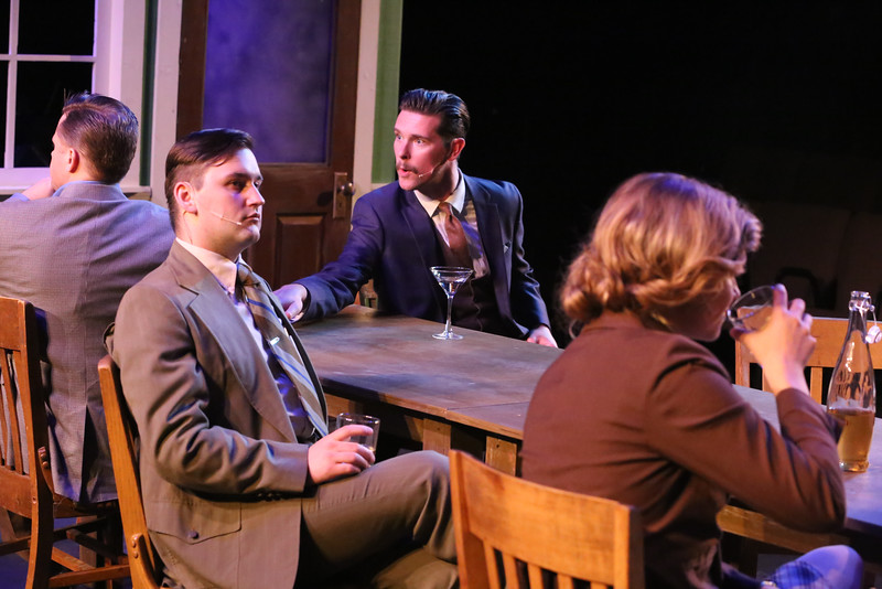 Jeffrey M. Wright, Sean Michael, Ryan Scott Foizey, Larissa White in New Line Theatre's ATOMIC. Photo Credit: Jill Ritter Lindberg