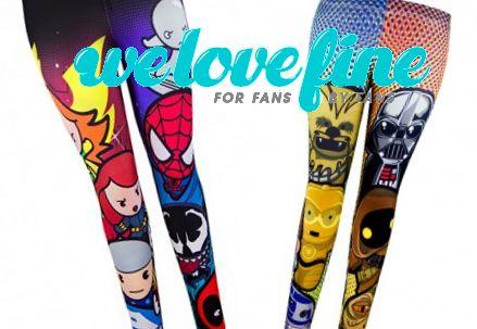 WeLoveFine Star Wars Marvel Leggings Geek