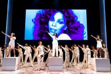 Dan’yelle Williamson ( Diva Donna ), Alex Hairston ( Disco Donna ), Olivia Elease Hardy ( Duckling Donna ) and the Company of SUMMER © Matthew Murphy for MurphyMade