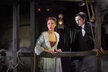 "The Gantry" Katie Travis as Christine Daaé and Chris Mann as The Phantom. Photo: Matthew Murphy