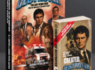 Five editions of The Destroyer graphic novel, ranging from the Prestige Hardcover to the pocketbook-sized homage edition.